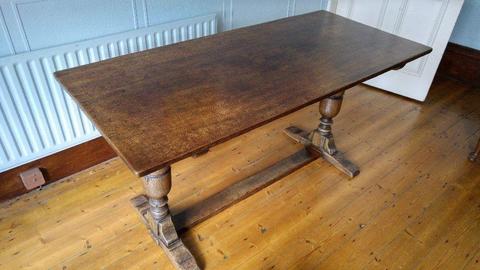 Jacobean Style Oak Refectory Dining Table