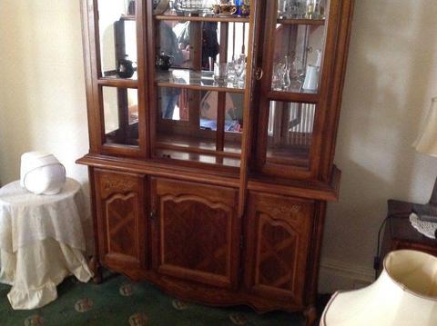 Take the lot for £35..Classic China cabinet in beautiful condition ( plus other items ) £35