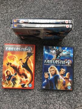 Xmen and fantastic 4 dvds