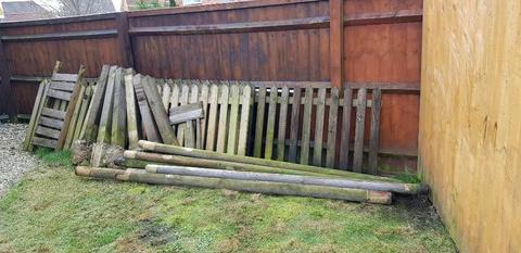 Fencing and spare wood