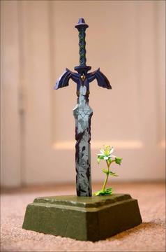 Zelda breath of the wild master sword statue