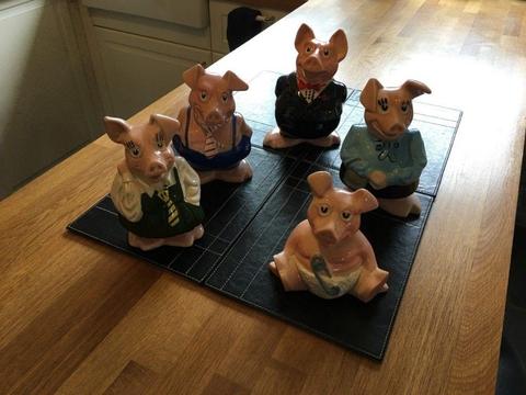 COLLECTABLE CLASSIC RETRO NATWEST PIGS SET OF 5 EXCELLENT CONDITION £75