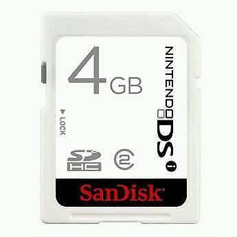 Sandisk Nintendo DSi / 4GB memory card / cash or swaps