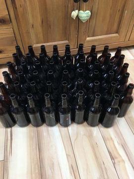 Home brew glass bottles