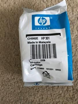 Brand new sealed HP 301 Tri- colour ink for printer
