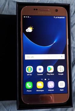 SAMSUNG GALAXY S7 PINK GOLD NEW WITH BOX EE