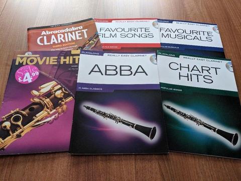 6 beginner clarinet books (4 with play along CDs)