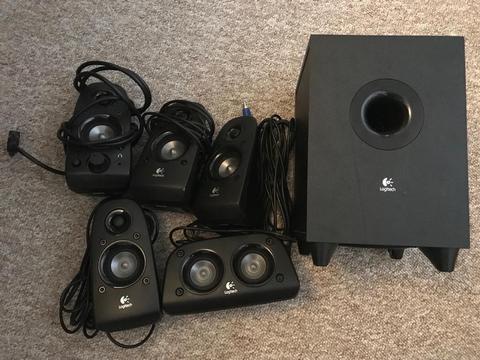 Logitech Z506 Surround Sound Speakers/Surround Sound System - Black