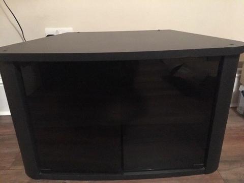 Glass and wood TV unit