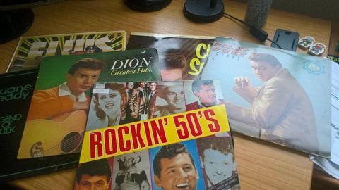 Old Time Rock & Roll LPs collectable at £5 each, many more than pictured