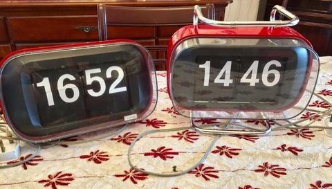 PAIR OF VERY RARE 1960’S FLIP CLOCKS BY COPAL - AMAZING LOOKING CONDITION - OPEN TO OFFERS