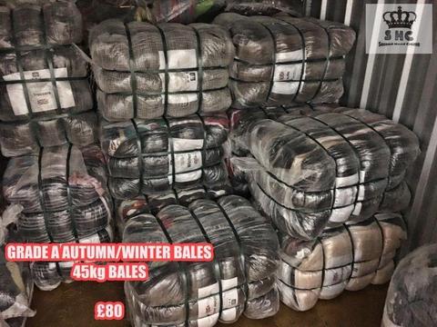 Autumn/Winter Clothes Grade A Quality 45Kg bales