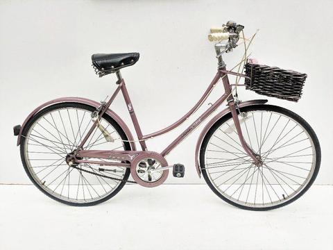 vintage ladies Raleigh Caprice town bicycle with basket