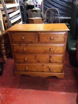 Solid pine chest of draws delivery available