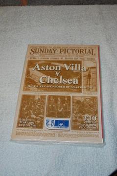 2000 FA cup program Aston Villa versus Chelsea