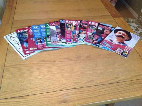 A selection of Aston Villa programmes . 14i in all, dates from 1997/2009, mint condition