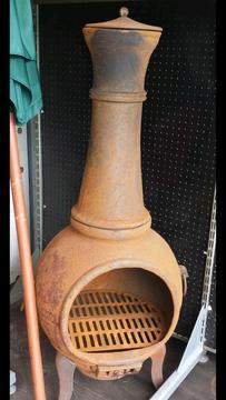 Cast iron garden and patio heater fire pit