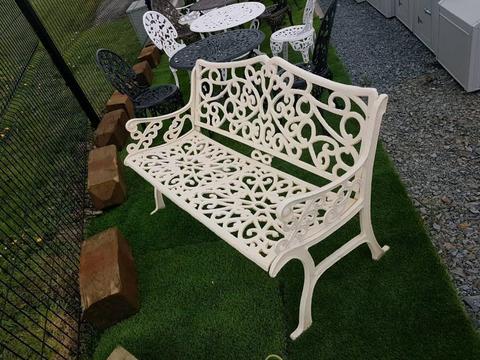 Heavy cast iron garden benches and furniture