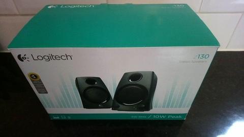 Logitech z130 stereo speakers brand new