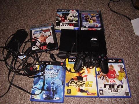 PLAYSTATION 2 SLIMLINE WITH GAMES