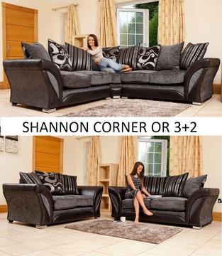 chenille fabric and leather 3plus2 sofa or corner sofas with many more on offer, call now