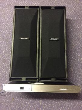 Pair of Bose 402 speakers Bose 402c controller and wall brackets