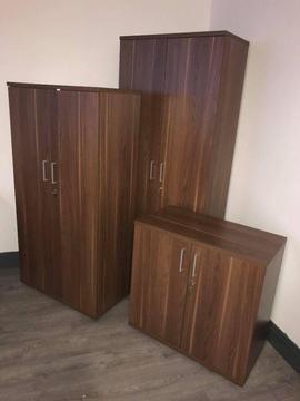 Office storage available- beech or walnut- NEW and lockable