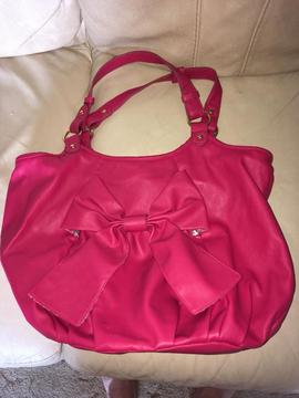 Bright pink hand bag £5