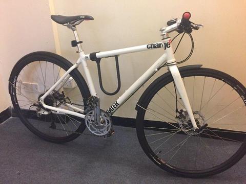 Charge grater entry level hybrid road bike with d-lock mudguards ready to commute