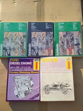 5 x car workshop manuals as shown in picture