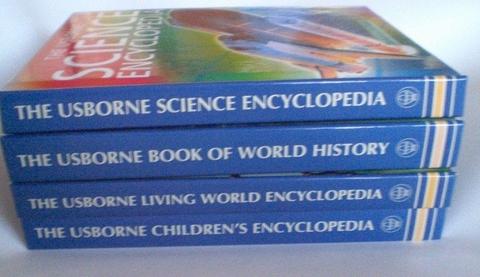 Usborne Children's Hardback Miniature Reference Books x 4 in Good Used Condition