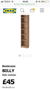Ikea oak billy bookcase