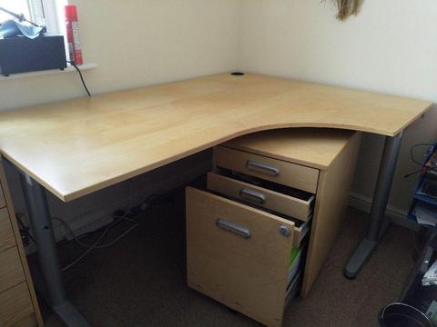 IKEA DESK + cabinet with drawers OFFICE/HOME