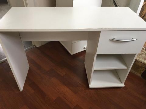 White desk dressing table with drawer £10