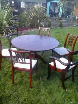 EXTENDABLE TABLE + 6 CHAIRS
