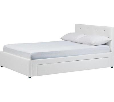 Hygena Imelda Double 1 Drawer Bed Frame - White