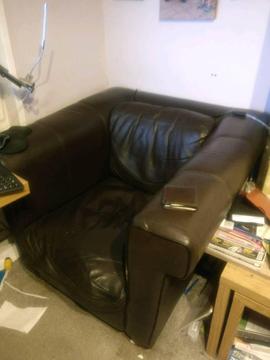 Brown leather chairs..free