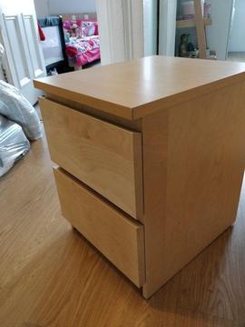 Ikea 2 drawer beech