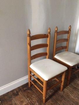 Solid pine extending dining table, 6 chairs and sideboard - Free but must be collected