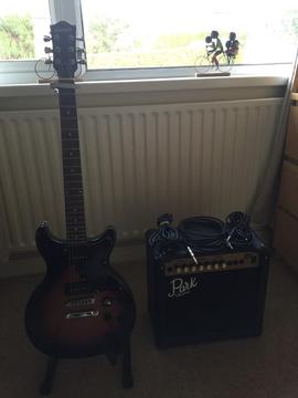 Crafter electric guitar with accessories