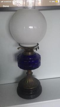 Bristol blue oil lamp