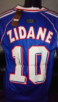 Zinedine Zidane hand signed France shirt with Coa