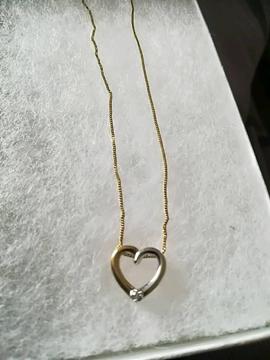 9ct gold and white gold necklace