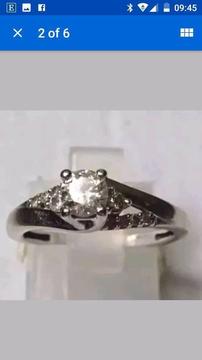 Diamond 0.40 ct white gold ring