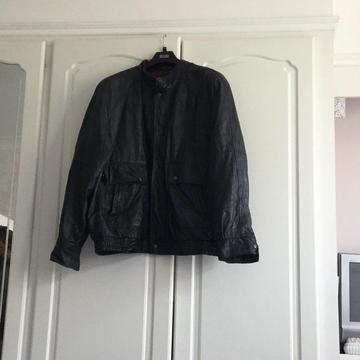 M&S extra large black leather jacket