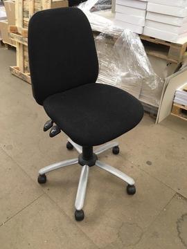 Black Fabric Swivel Office Chair