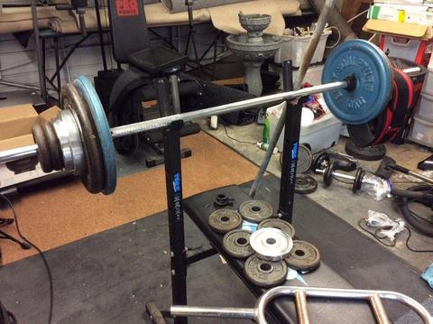Weight bench and weights