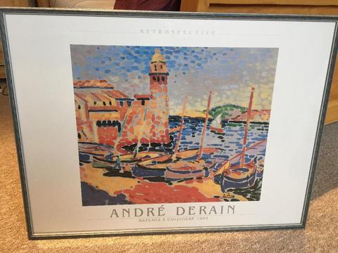 Andre Derain Art Print Picture in Frame - Seaside Harbour Lighthouse scene