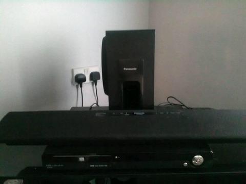 Panasonic sound bar sub and wharfedale dvd player
