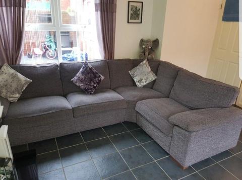 Large right-hand corner sofa. Ready to go now